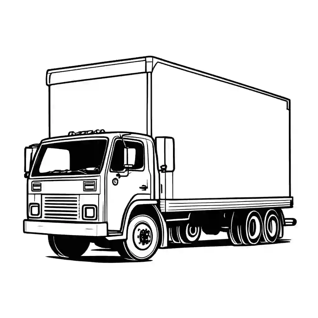 Delivery Trucks coloring pages